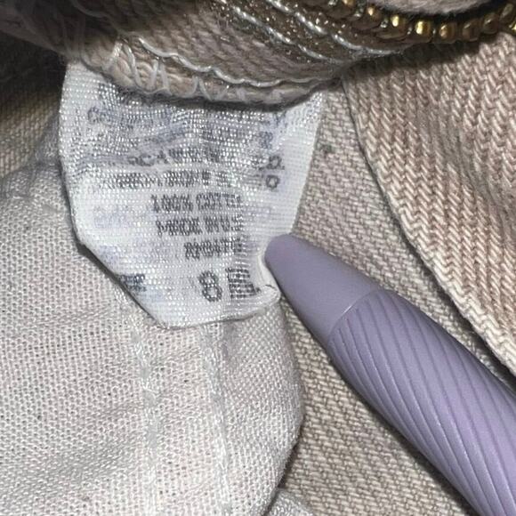 Vintage 80s LEE denim taper leg jeans boys size 8 neutral tan shade - Picture 7 of 9